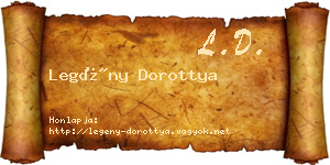 Legény Dorottya névjegykártya